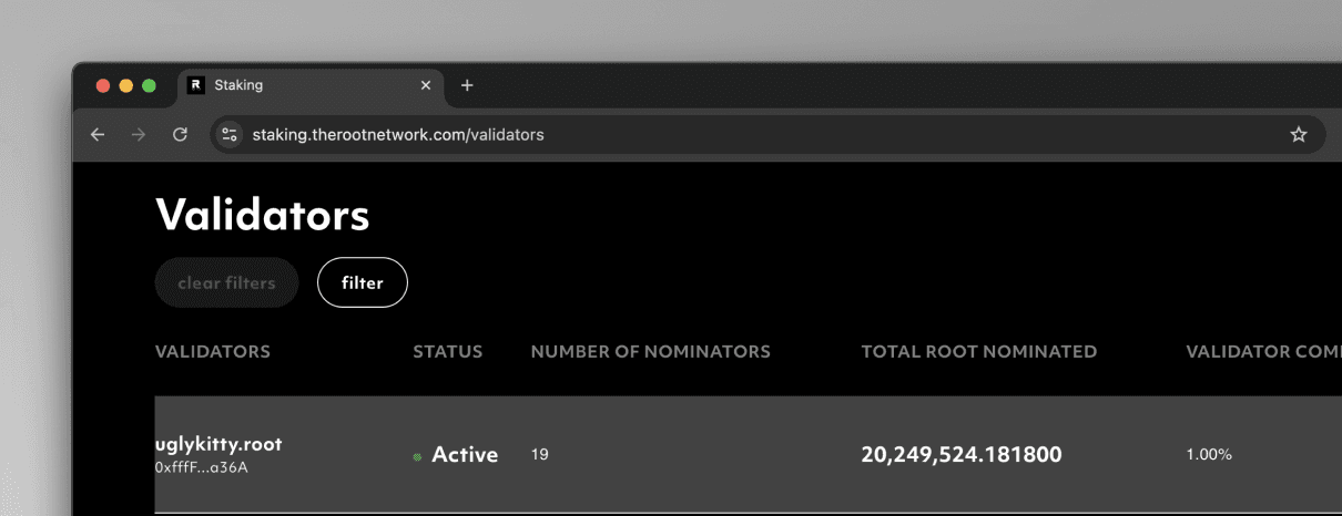 The Root Network Validator